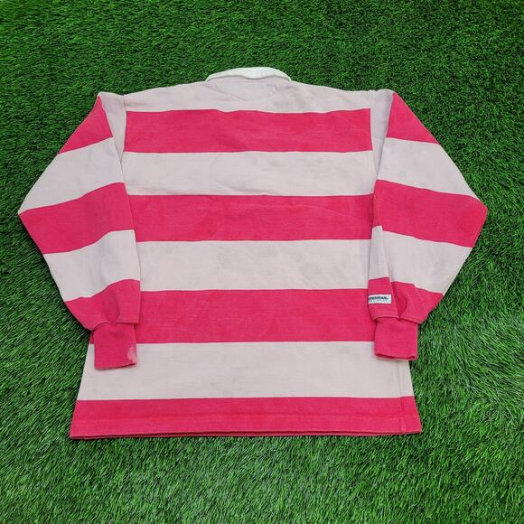 Vintage Ohio State Buckeyes Polo Shirt Large 22x28 Striped - Picture 2 of 15
